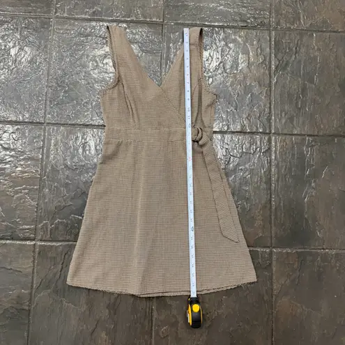 Takara Tan V-Neck Mini Dress Size 1