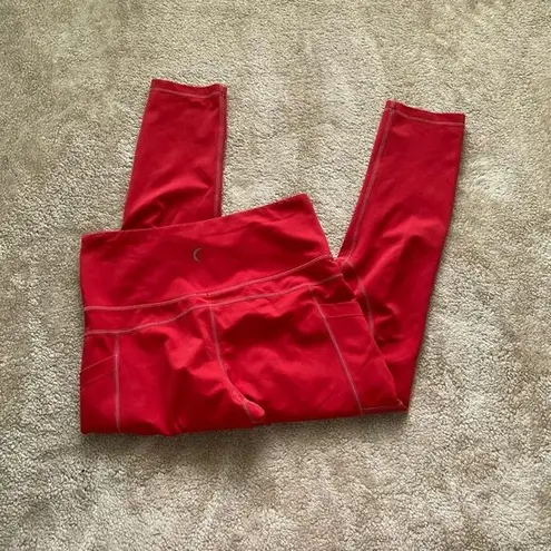 Zyia Active Pink/Red Women’s Athletic Leggings with Pockets