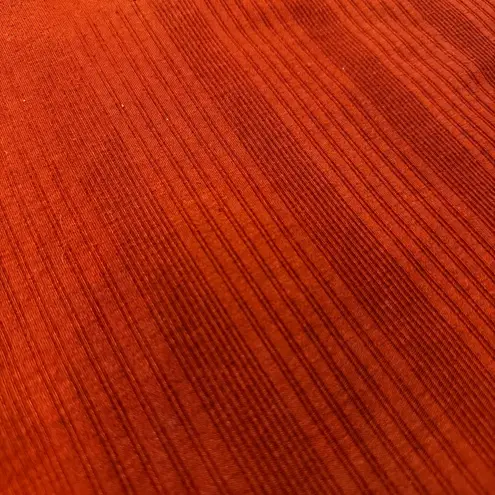 CHIC Burnt Orange Rust Long Sleeve Green Floral Geometric Embroidered Top No Tag Size M