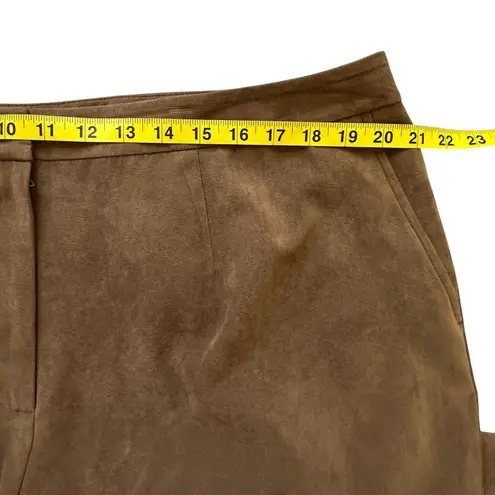 VTG Judith Hart Suede Feel Trousers Monochrome Chocolate Brown 18W Straight Leg