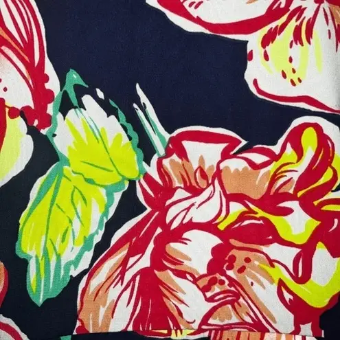 Pink Owl Bright Fit & Flare Floral Pleated Lined Racer Back Dress NWOT Large