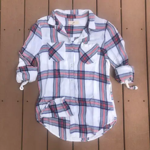 Thread and Supply White Flannel Shirt