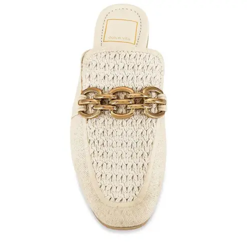 Dolce Vita Solina Loafers in Ivory 6 with box Womens Slides Mules Shoes Gold