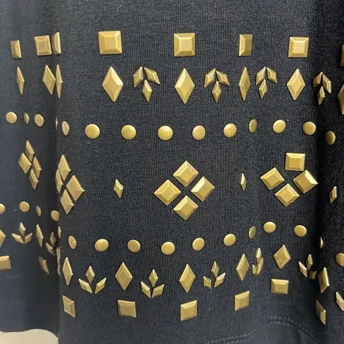 Premise Small Black Brass Studded Embellished Bodycon Dress NWT Cocktail Party