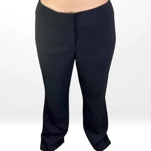 Magaschoni 00s COLLECTION Vintage Black Wool Flat Front Dress Pants