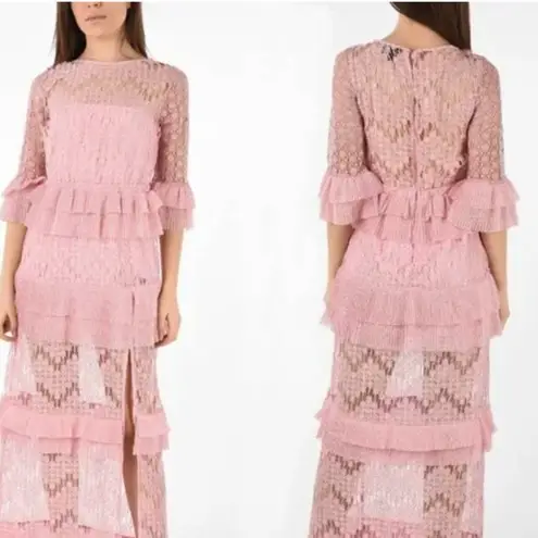 Just Cavalli Lace maxi dress pink size 6