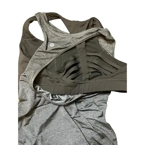 Lululemon  Extra Mile Tank in Heathered Dark Olive Green Size 6