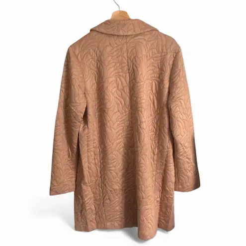 Susan Graver Regular Quilted Knit Notch Collar Fully Lined Jacket