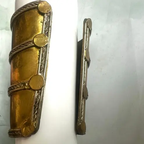 Vintage Brass Wide Cuff Bracelet ā Made in India