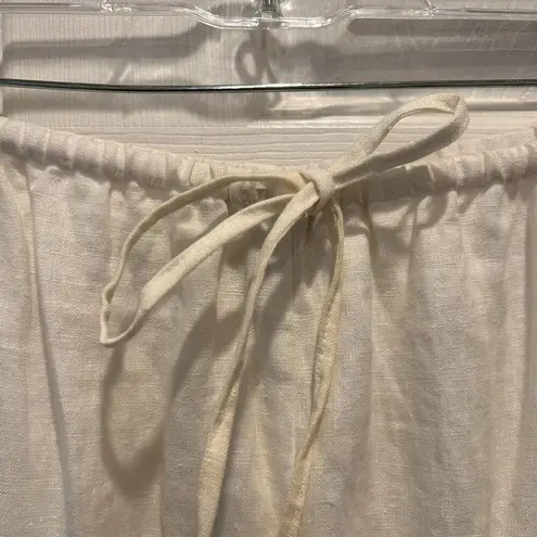 John Paul Richard John Paul Richard Uniform Women's Pure Linen Pants Ivory Size Large Beachy Boho