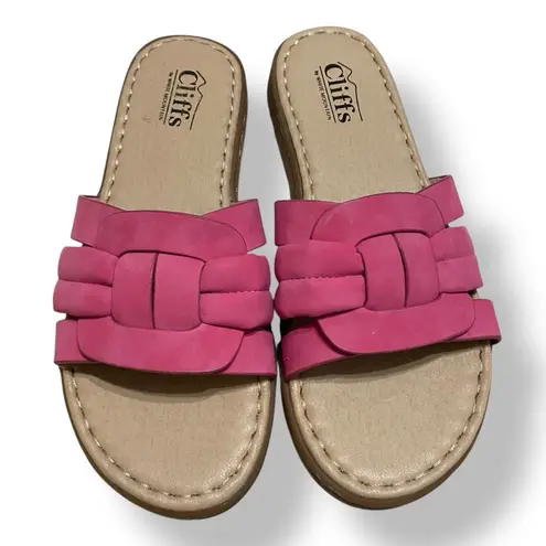 Cliffs by White Mountain Pink Slide Sandals Size 7 - Image 1