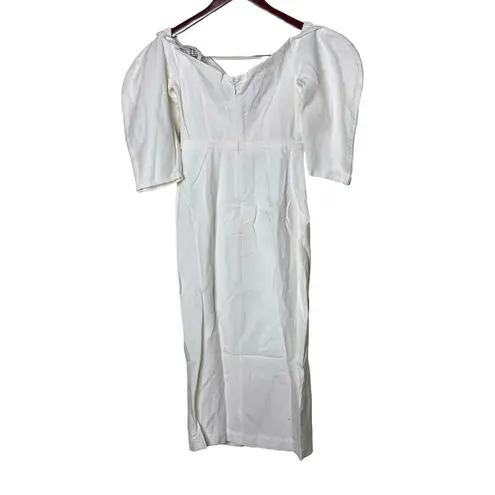 Mara Hoffman NWT Leonara off-the-shoulder Lyocell linen-blend midi dress sz 0