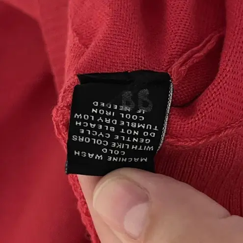 Verve Ami Womens Size 1X Fuschia Pink Red Long Sleeve Asymmetrical Sweater