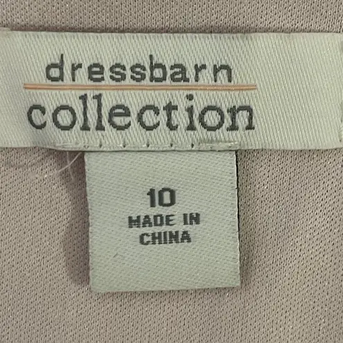 Dress Barn Collection Sleeveless Button Down Blouse Crystal Buttons Pink 10