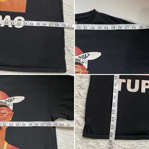 Rare Cross Colours Tupac shakur hip hop pop art short sleeve tee Black Size M