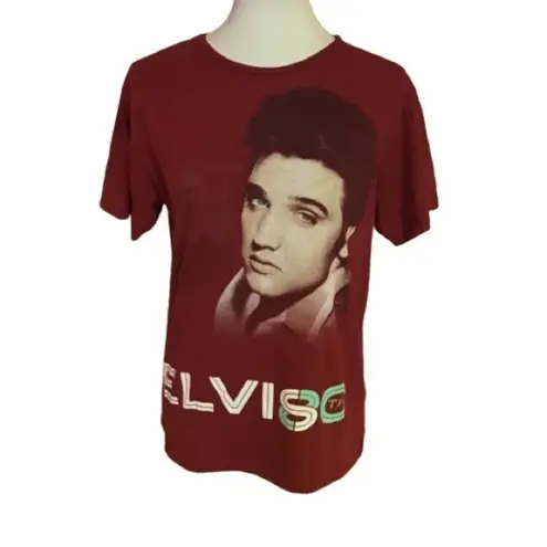 Elvis 80th 2015 graphic T shirt Red Size M