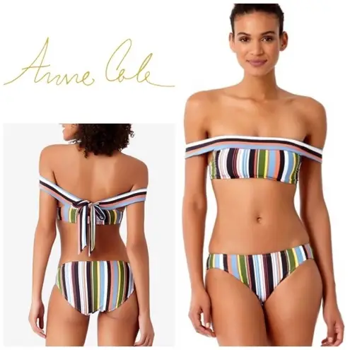 Anne cole  Comic Stripe bikini. S-top/M-bottom. NWT