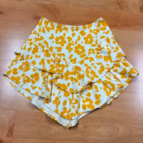 MOTHER Denim Mother Leopard Print The Ruffle Mini Skirt