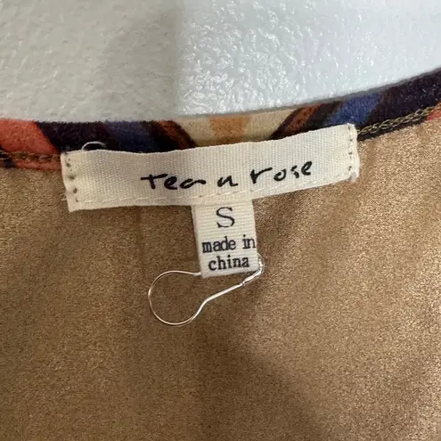 Tea N Rose Fringe Dress Sz S Chevron Stripe Aztec Southwest Cowgirl