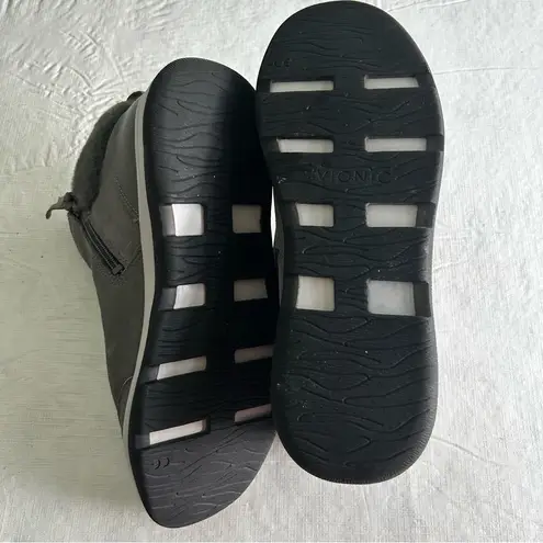 Vionic Norwood Leather Suede Women's Gray Winter Boots Size 10