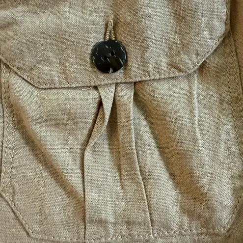 Tan Cargo Shorts with Elastic Waistband Size L