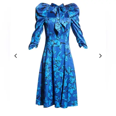 Black Halo mirabel neck tie floral dress