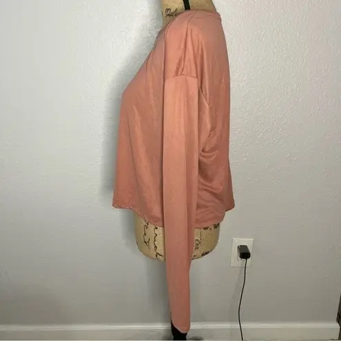 Koral Size S Pink Sand Storm Marlow Long Sleeve Top Gym Active Open Back Relaxed