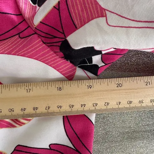 Rafaella Vibrant Pink Floral Button-Front 3/4 Sleeves Jacket Top (1079)