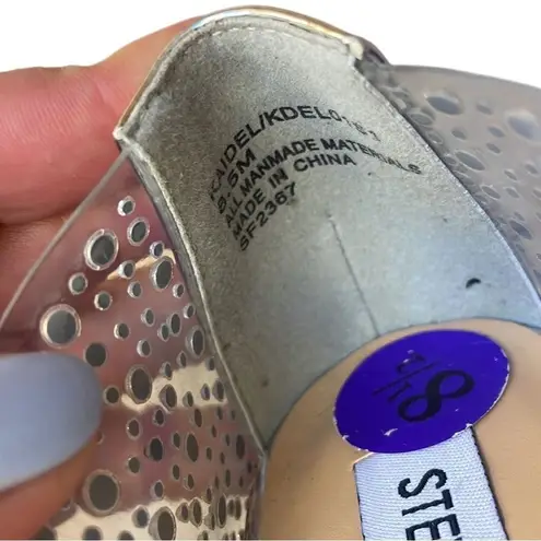 Steve Madden  Kaidel See Thru Rhinestone silver pump heels 8.5