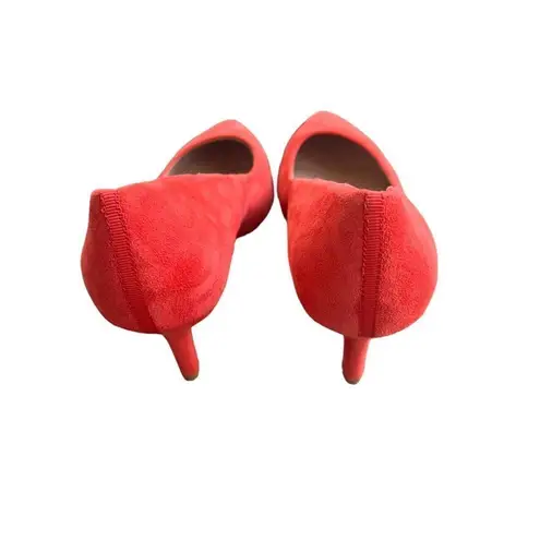 Boden Classic Suede Heels Hot Pepper Red Suede 37 Size 6