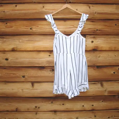 Intermix NWT Rachel Flutter Sleeve Linen Blend Romper Shorts