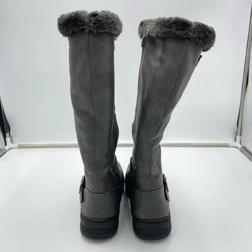 Dream Paris  Women's Grey Faux Fur Lined Rabbit Boots Size 7