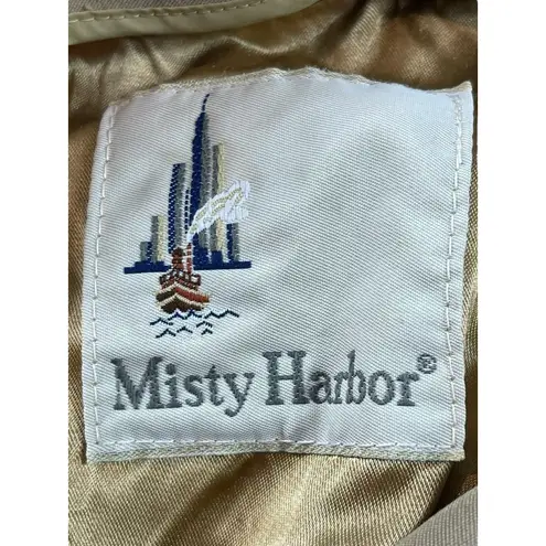 VTG Harbor Master Trench Coat Women’s 6P Beige Belted Wool Lined Double Tan