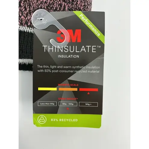 NEW Swiss Tech 3M Thinsulate Headband Performance Gear Black Pink White Knit