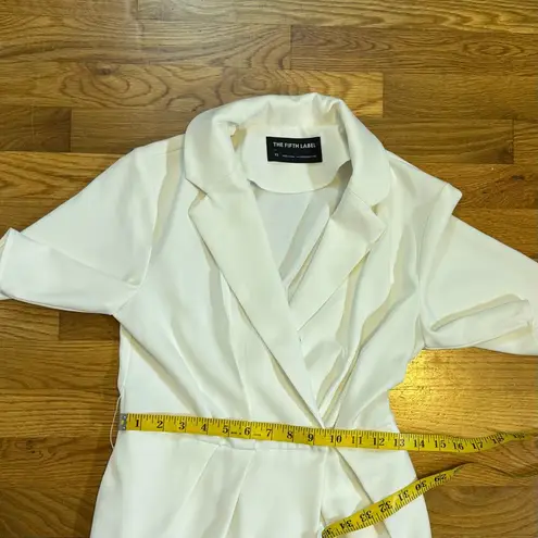 The Fifth Label Women’s XS White Collared V-neck Short Sleeve Pants Jumpsuit