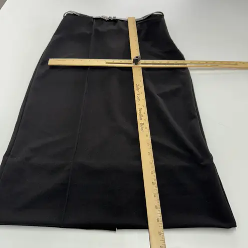 Micas Skirt Womens Large Black Belted Midi Pencil Career