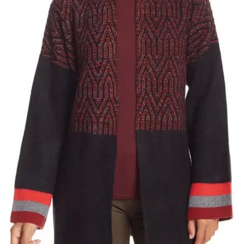 Vertigo NWT Nordstrom X Chunky Patterned Shawl Collar Cardigan Coat