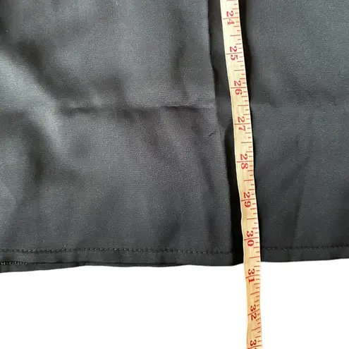 Women's Plus Solid Black Scoop Neck Short Sleeve Flowy Top Size 5X