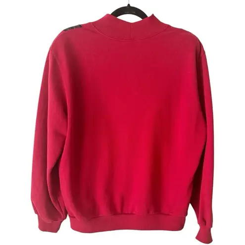 Alfred Dunner Vintage Red Pullover Christmas Sweatshirt Plaid Bow Floral Large