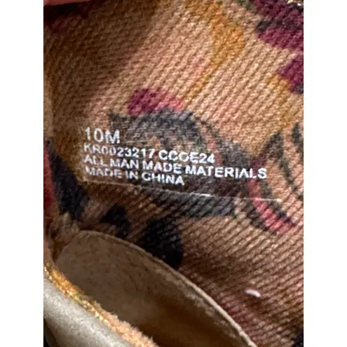 Kork-Ease Korks Women's Shyla Block Heel Bootie Taupe Faux Leather 10 NWOB Buckle Strap