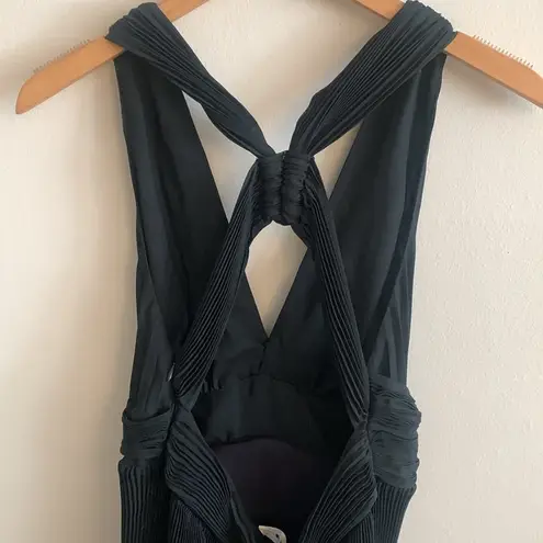 ALC Frank A.L.C. Everly Gown - Size 6 - Dark Navy Pleated Long Maxi Formal Dress