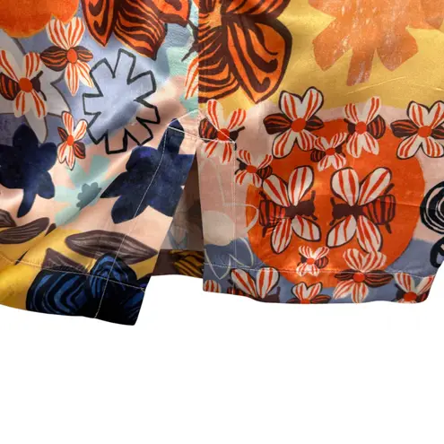 Acne Studios Delina Retro Floral Print Satin Shift Dress Multicolor EU 34