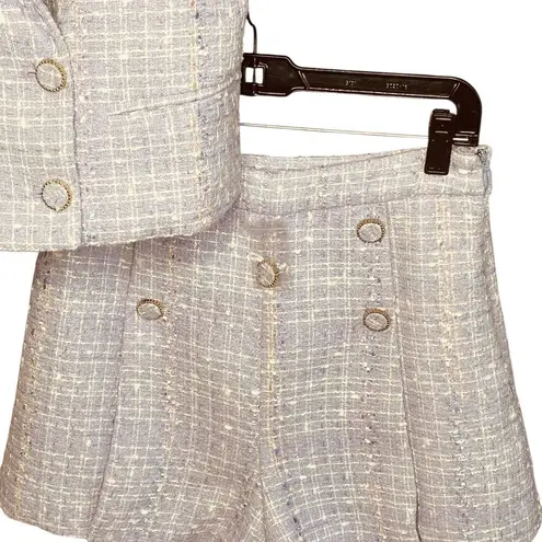 Endless Rose Cropped Tweed Jacket & High Waist Tweed Shorts