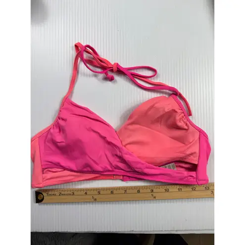 PINK Victoria's Secret Halter Bikini Top Two Tone Swimwear Beach Summer M Size M
