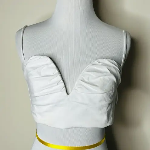 ZARA  White Cropped Bra Top