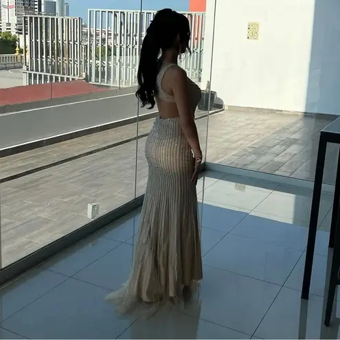 Anny Lee Cream Backless Dress