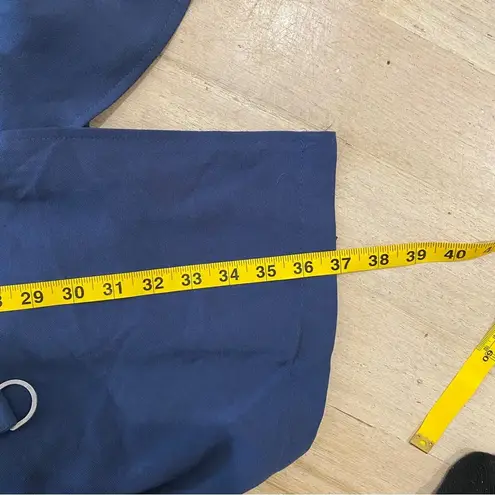 Babel Fair collarless trench jacket Blue