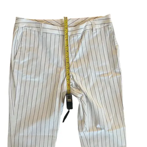 Luciano Dante Elegant Black and White Striped Women's Pants Size 12