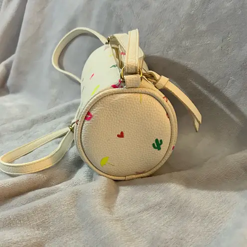 Icing White Crossbody Bag with Colorful Accents