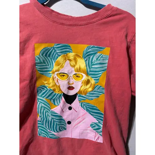 Bijou Karman Target XS T Shirt Short Sleeve Pink Portrait Crewneck